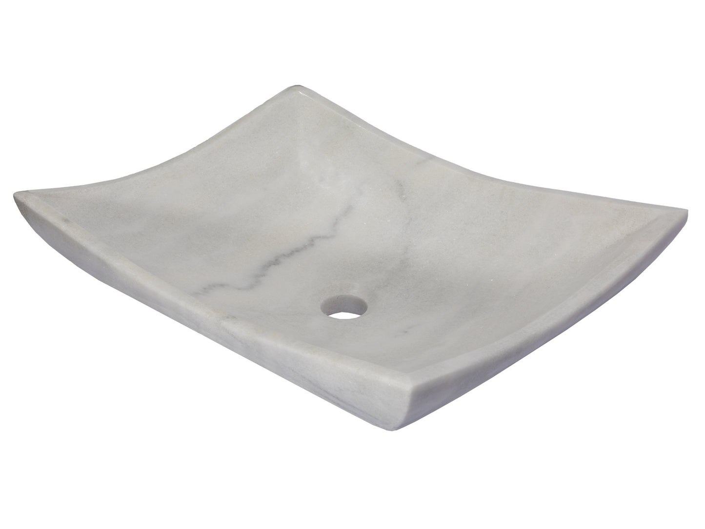 Deep Zen Sink - Polished Guanxi White Marble