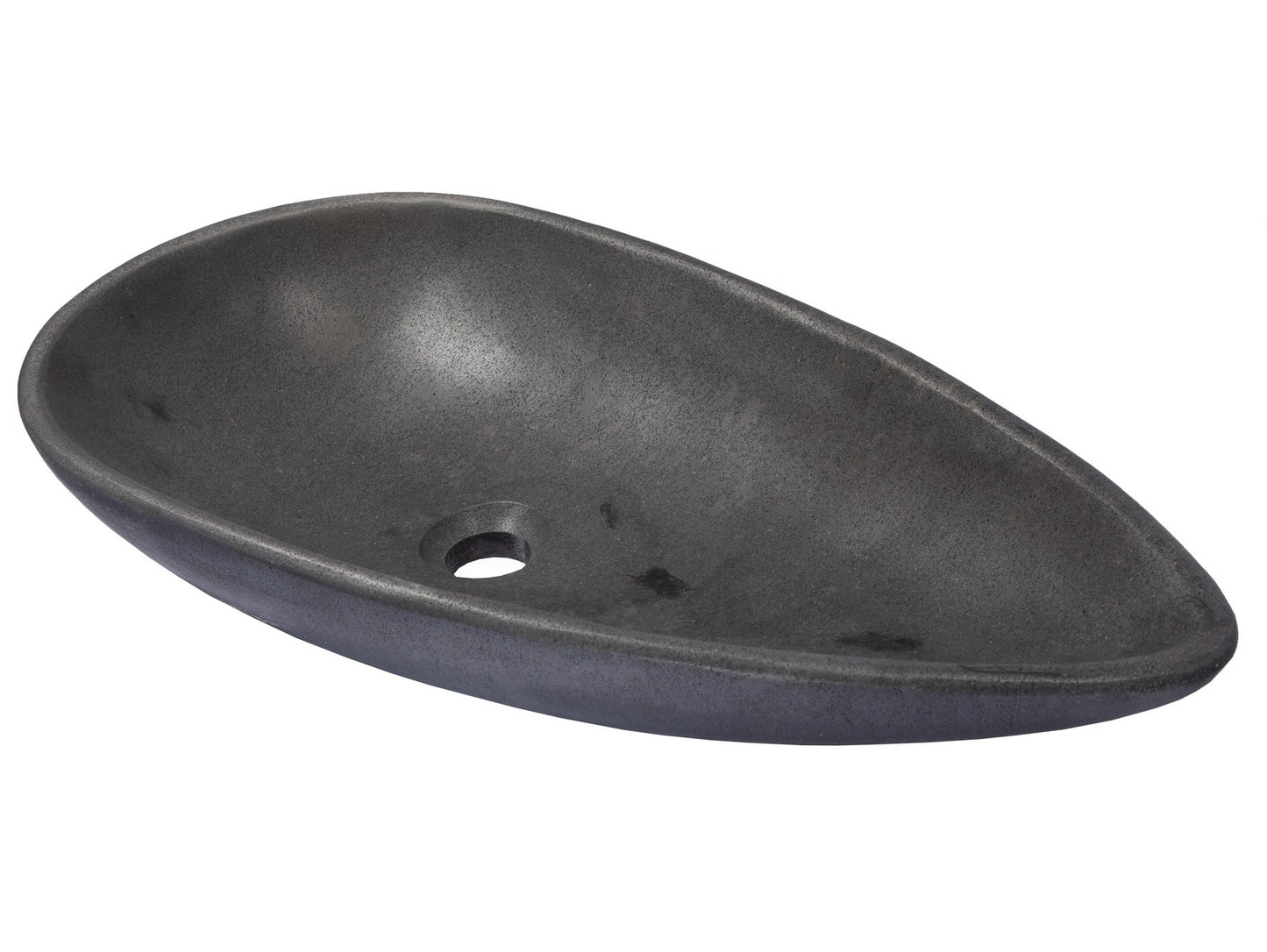 Pod Shaped Vessel Sink - Black Lava Stone