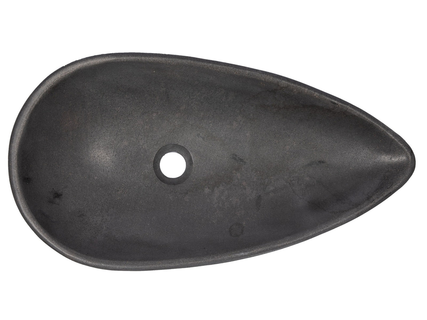 Pod Shaped Vessel Sink - Black Lava Stone