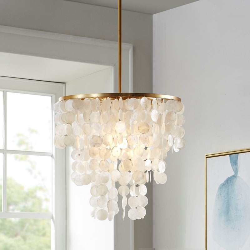 Isla Layered Capiz Chandelier