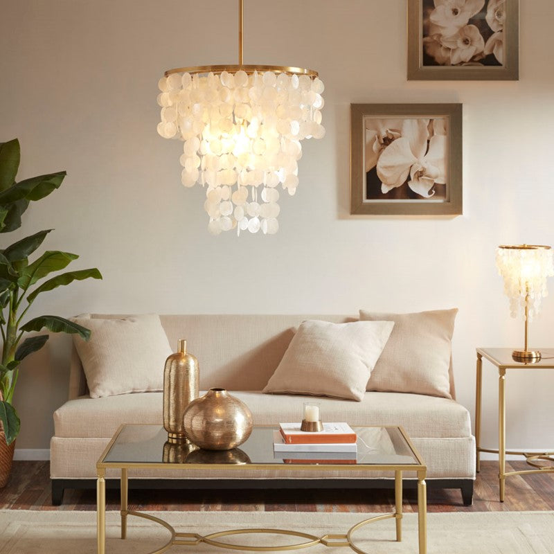 Isla Layered Capiz Chandelier
