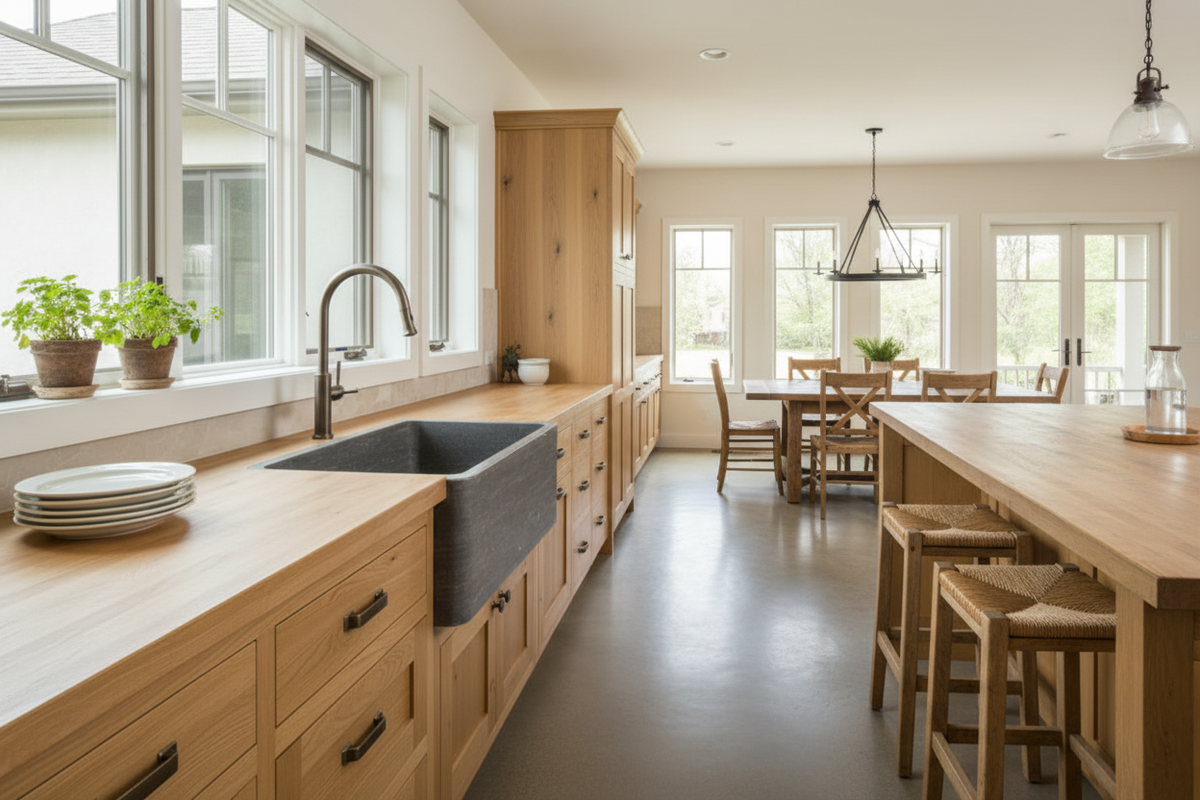 30" Smoke Brown Limestone Farmhouse Sink