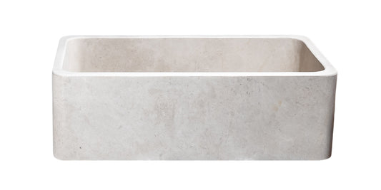 33″ Cantera Beige Marble Farmhouse Sink