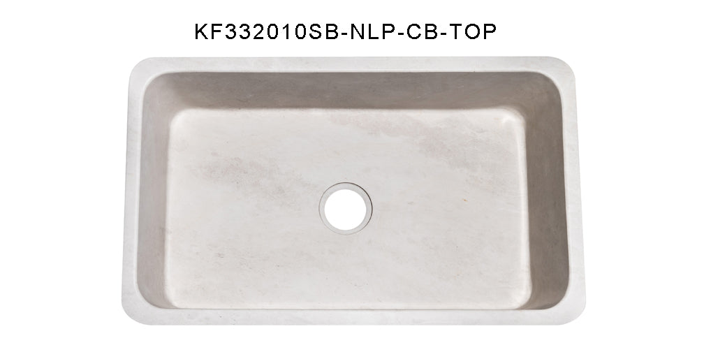 33″ Cantera Beige Marble Farmhouse Sink