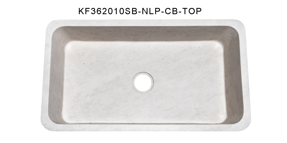 36″ Cantera Beige Marble Farmhouse Sink