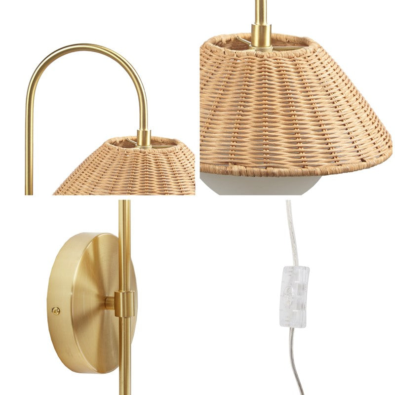 Laguna Rattan Weave Shade Wall Sconce