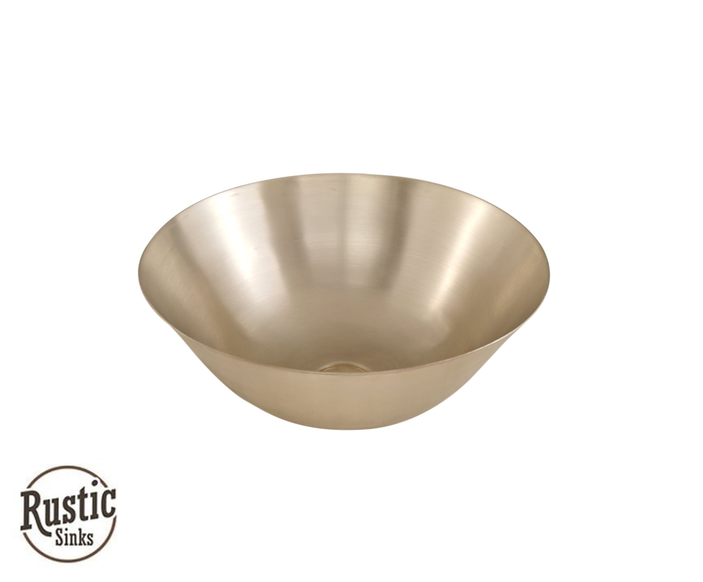 Round 16" Nickel & Brass Alloy Vessel Sink