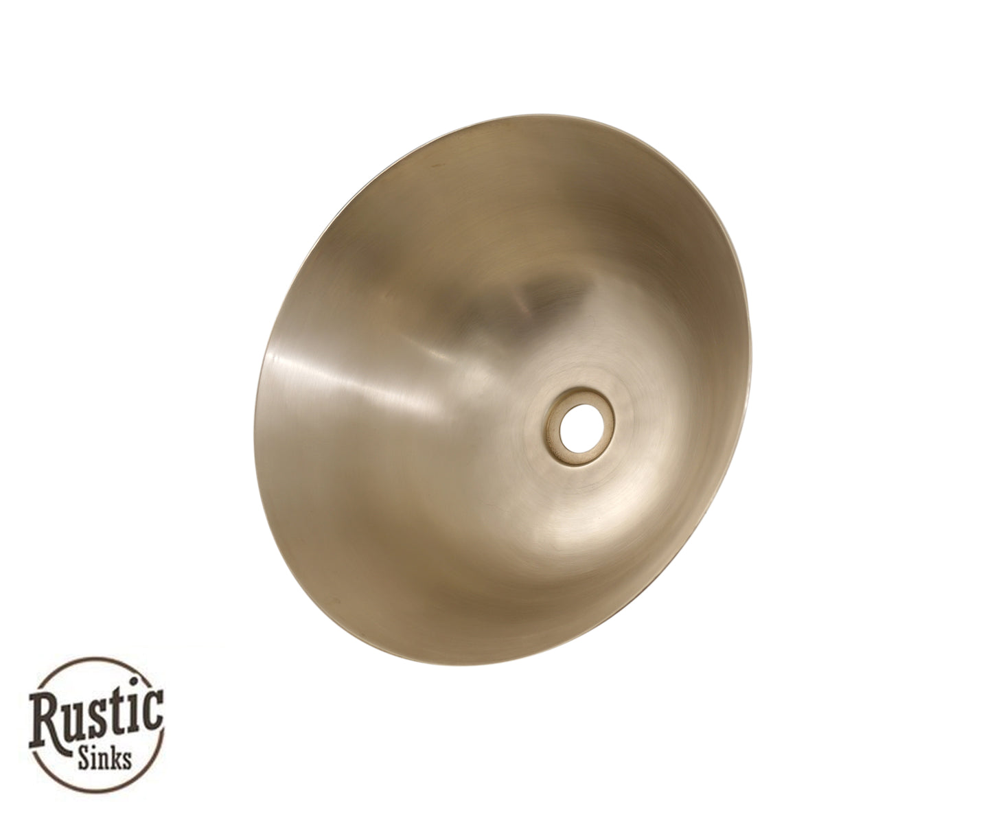 Round 16" Nickel & Brass Alloy Vessel Sink