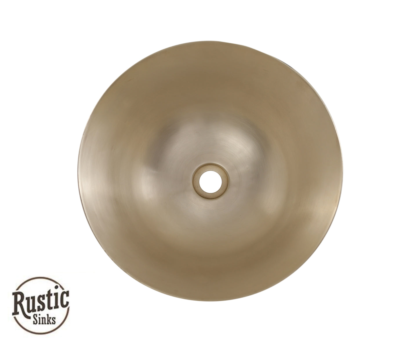 Round 16" Nickel & Brass Alloy Vessel Sink