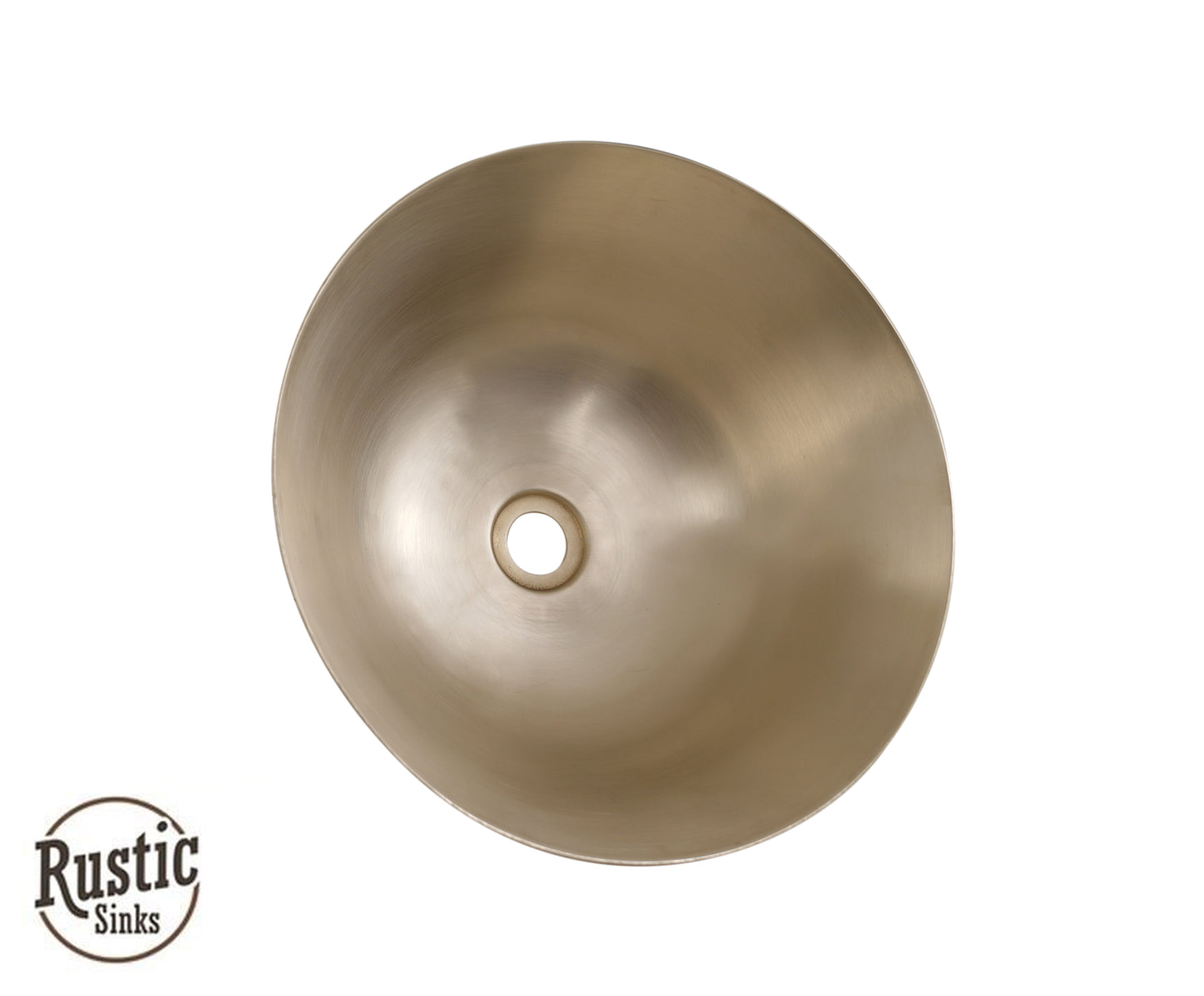 Round 16" Nickel & Brass Alloy Vessel Sink