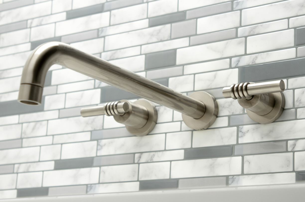 Milano Two-Handle 3-Hole Wall Mount Roman Tub Faucet