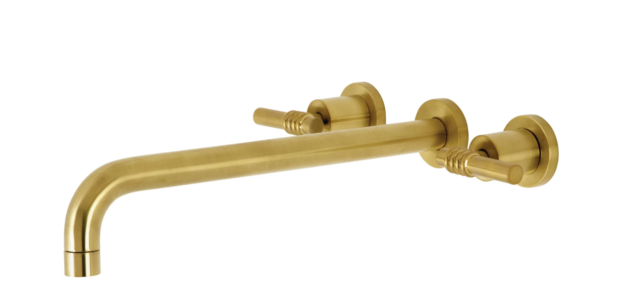 Milano Two-Handle 3-Hole Wall Mount Roman Tub Faucet