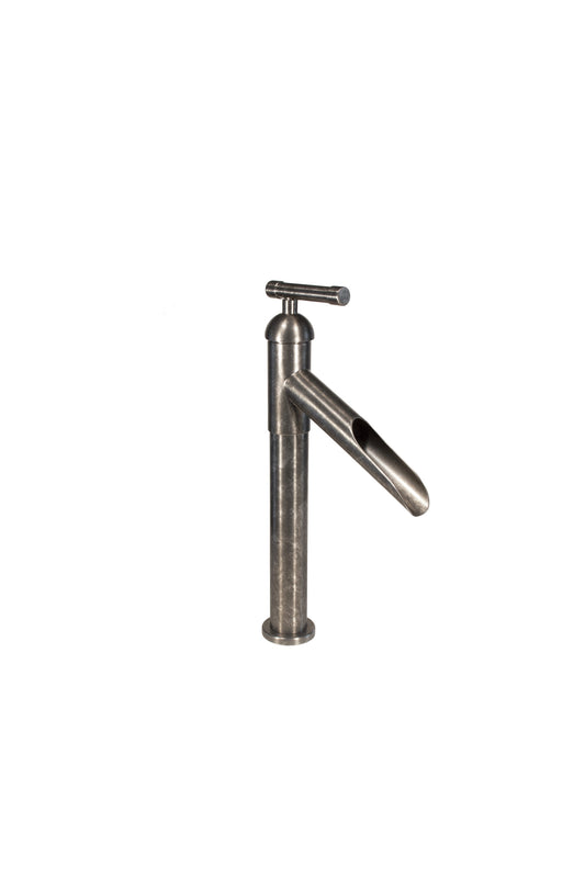 Tall Lavatory Faucet with Waterfall Spout