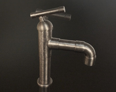 Short Lavatory Faucet with Elbow Spout