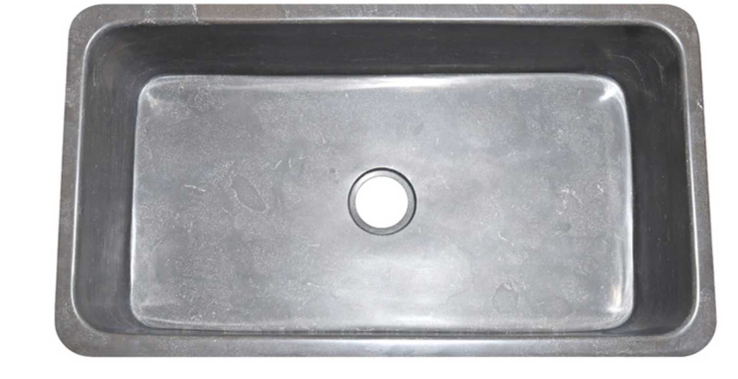 36" Smoke Brown Limestone Farmhouse Sink