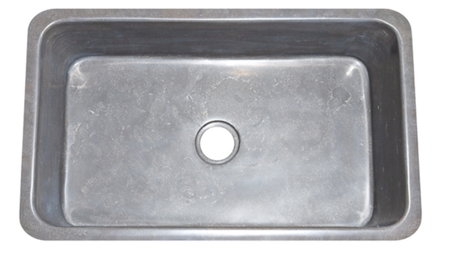 33" Smoke Brown Limestone Farmhouse Sink