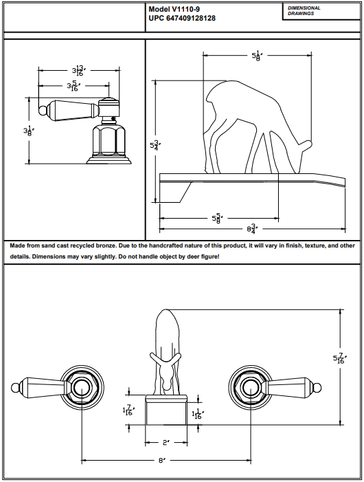 Bronze Horse Waterfall Faucet