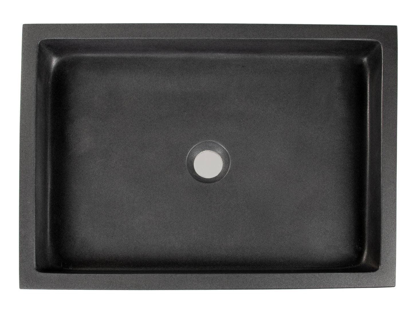 Rectangular Infinity Pool Sink - Honed Lava Stone