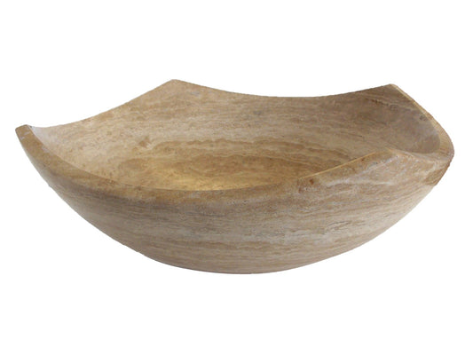 Arched Edges Travertine Vessel Sink