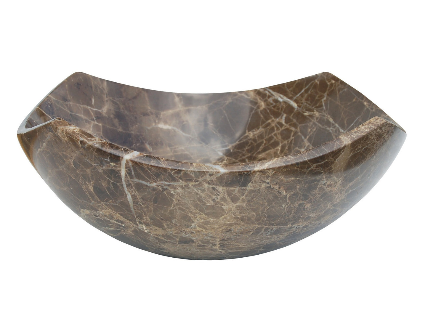 Arched Edges Dark Emperador Vessel Sink