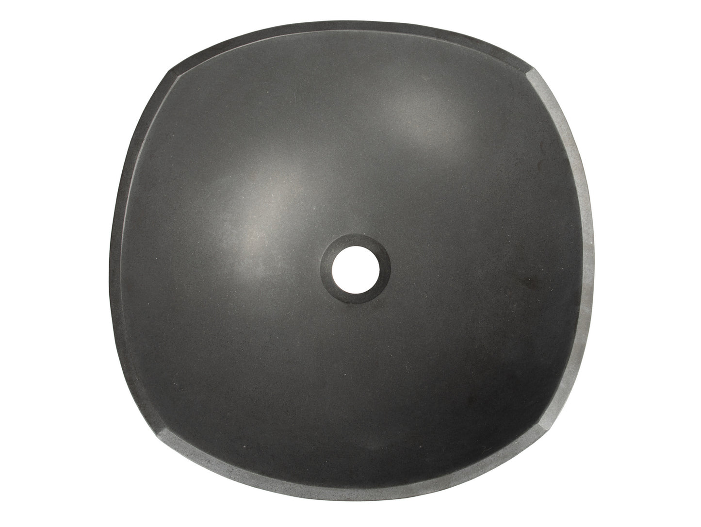 Arched Edges Bowl Sink - Black Lava Stone