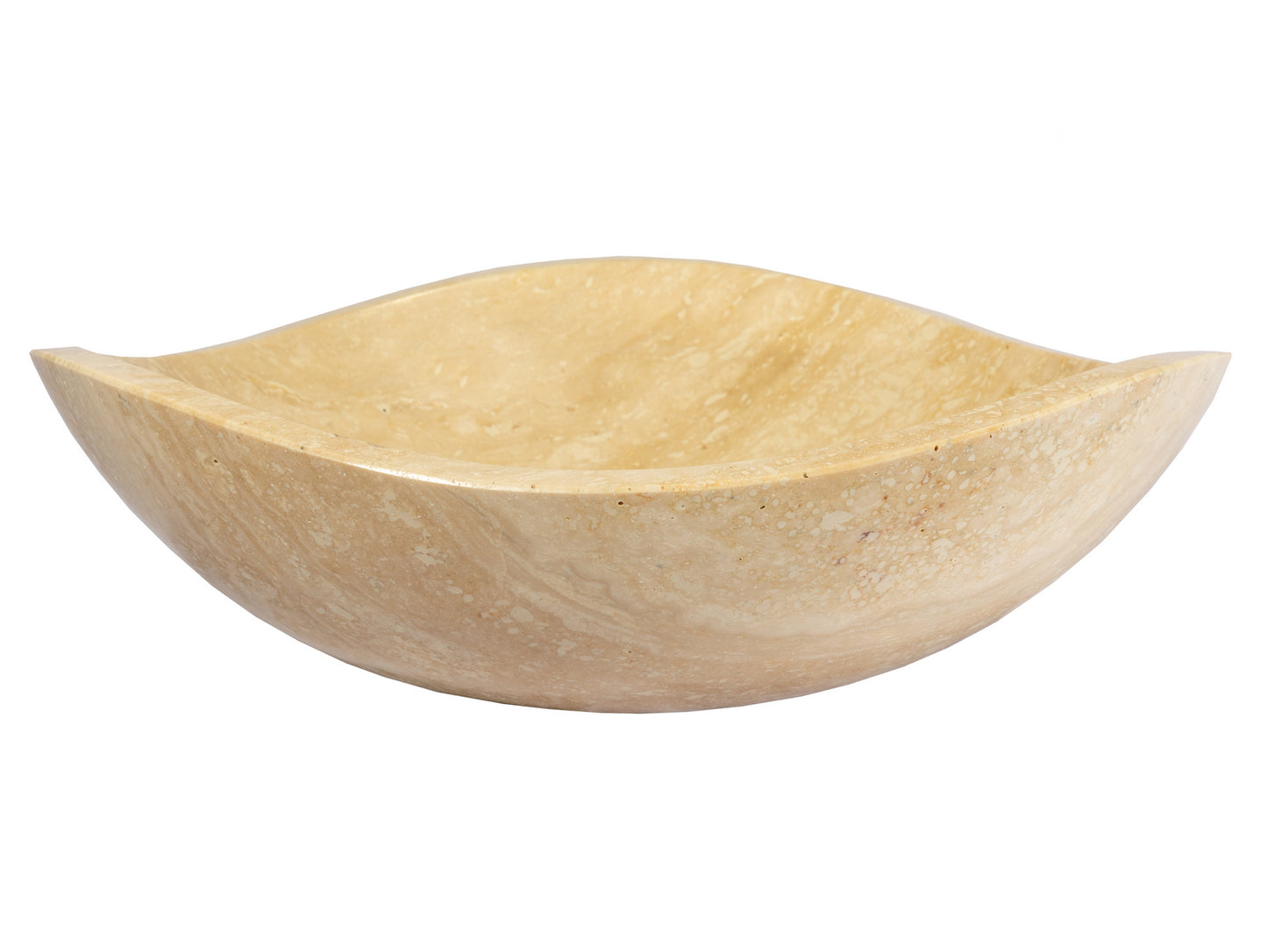 Beige Travertine Freeform Vessel Sink