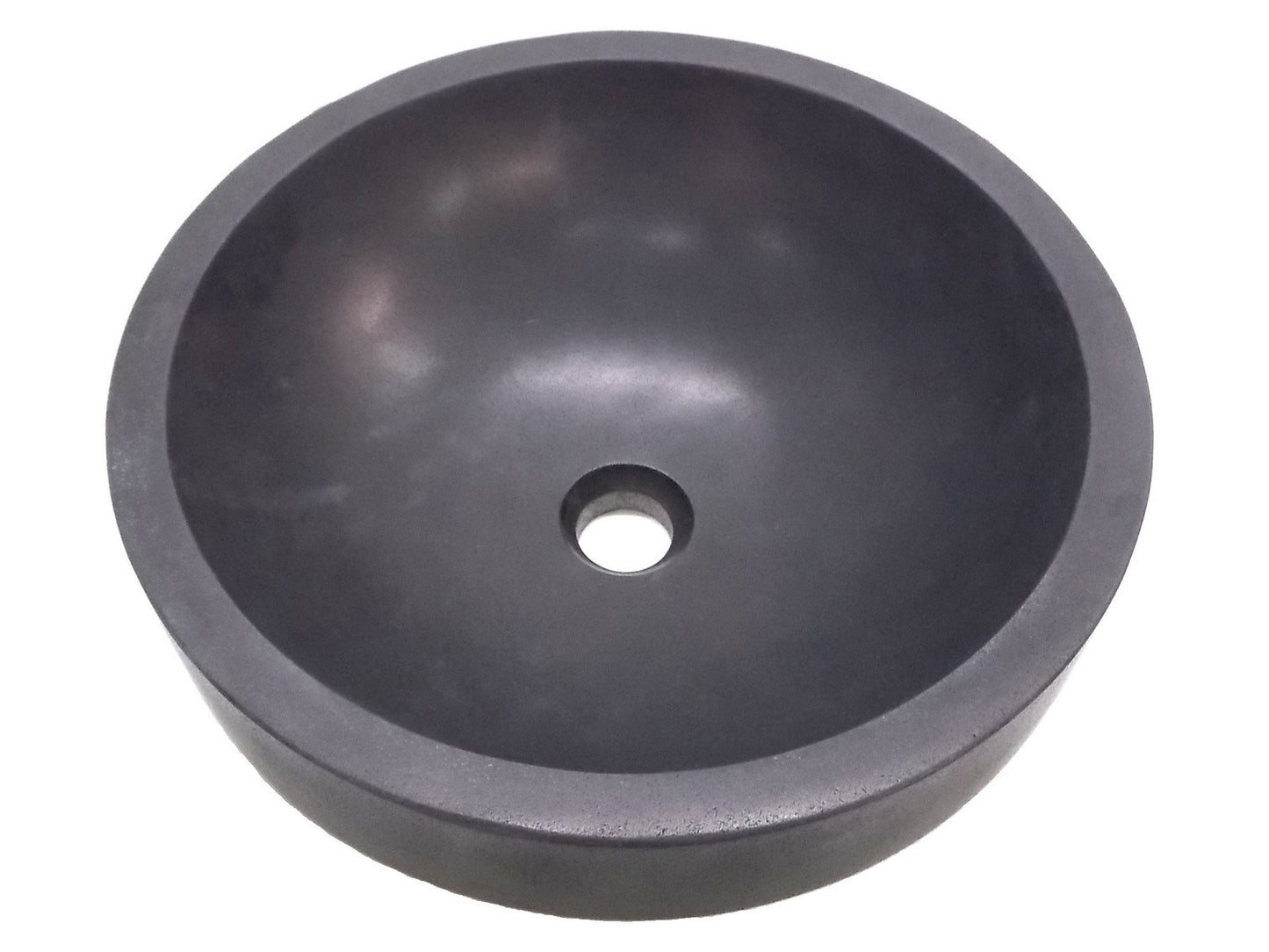Semi Recessed Lava Stone Vessel Sink With Apron
