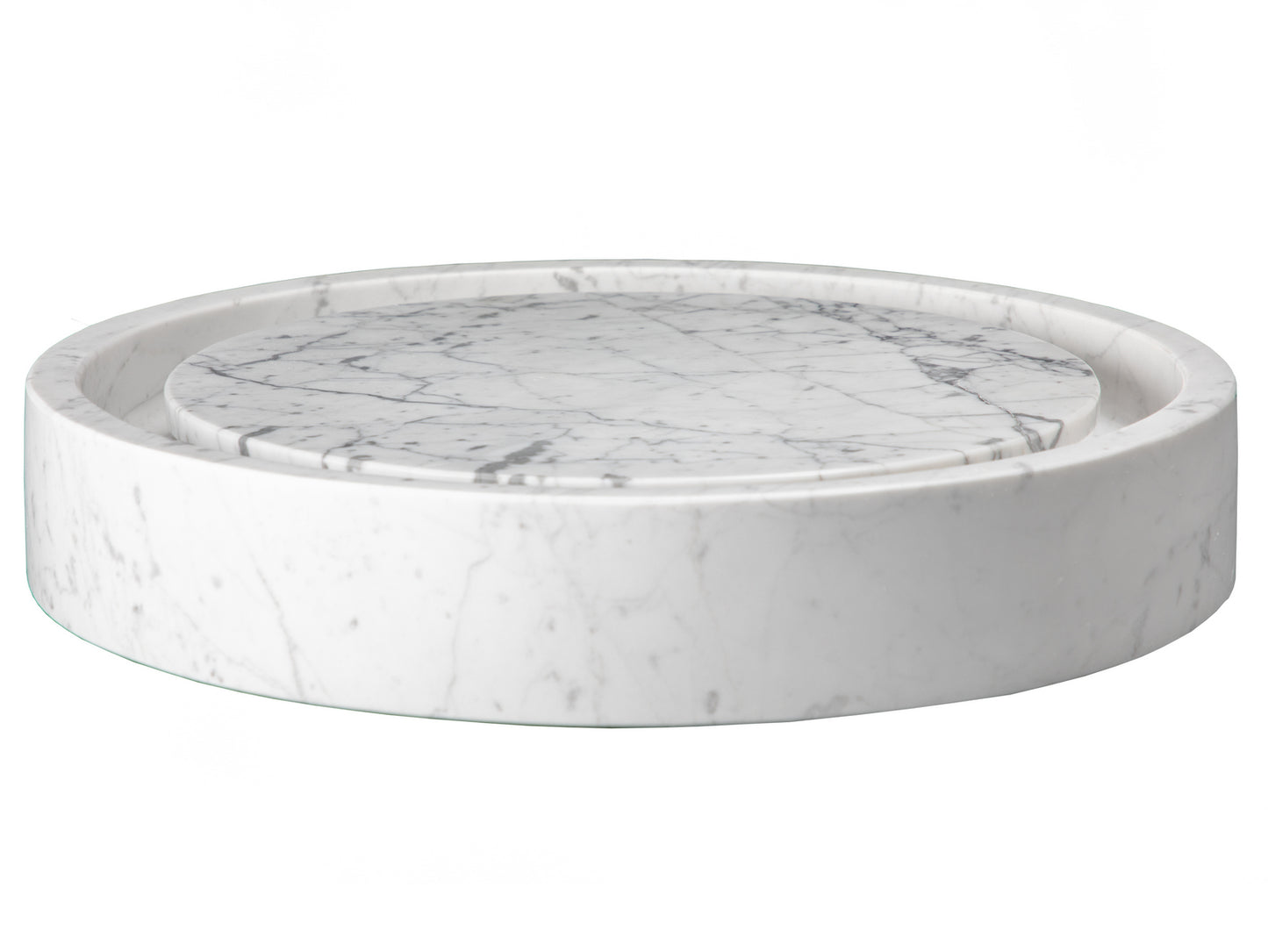 Round Infinity Pool Sink - Carrara Marble