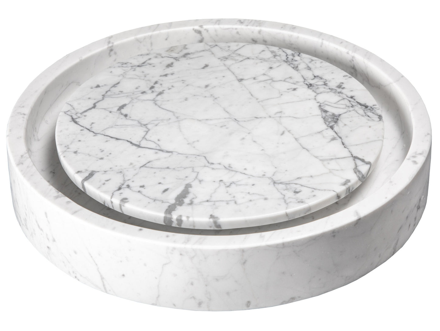 Round Infinity Pool Sink - Carrara Marble