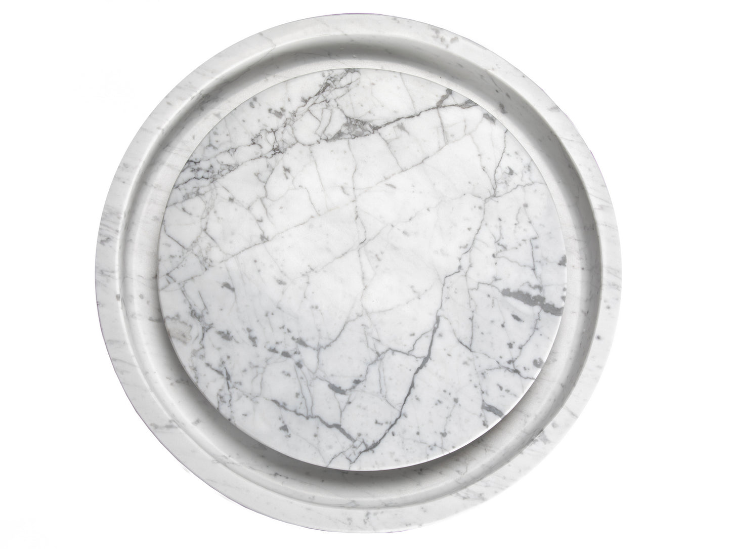 Round Infinity Pool Sink - Carrara Marble