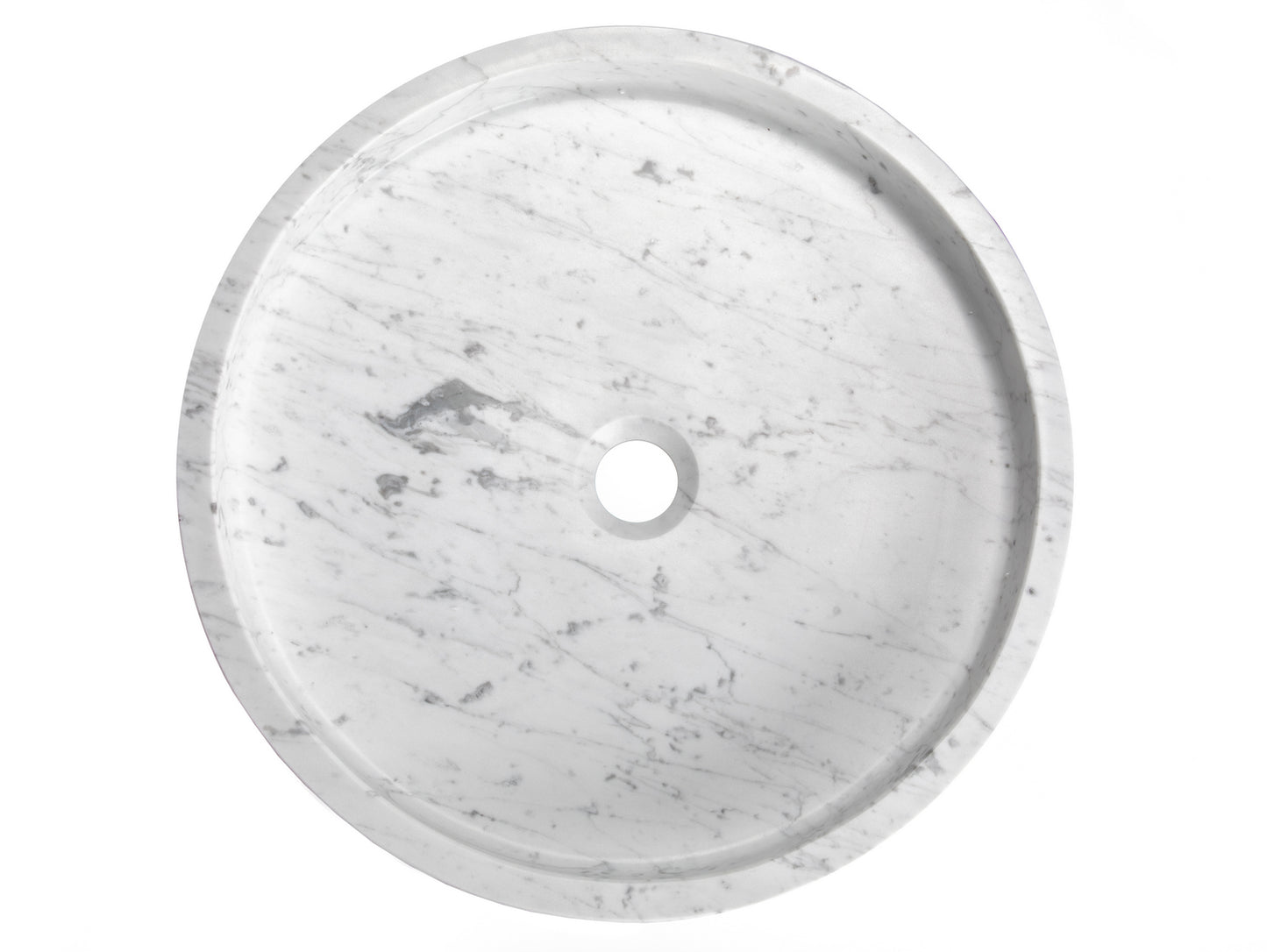 Round Infinity Pool Sink - Carrara Marble