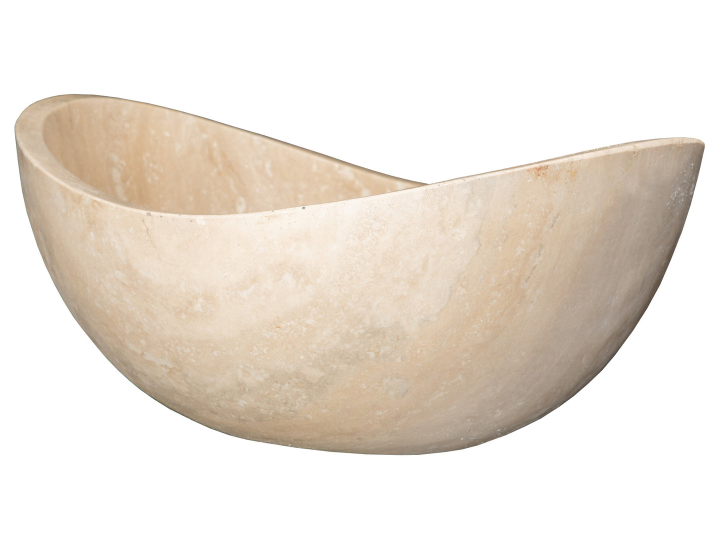 Small Canoe Vessel Sink - Beige Travertine