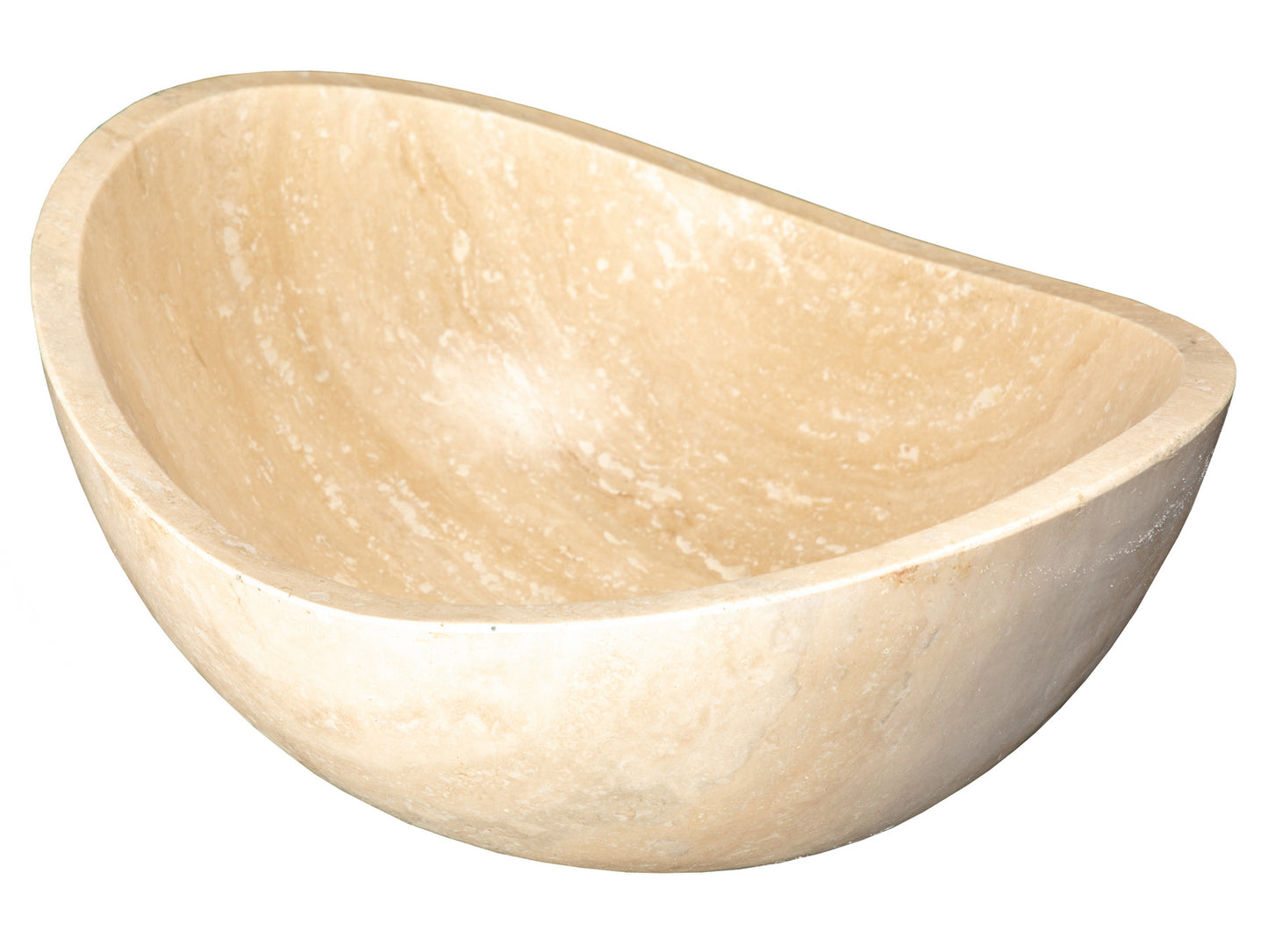 Small Canoe Vessel Sink - Beige Travertine