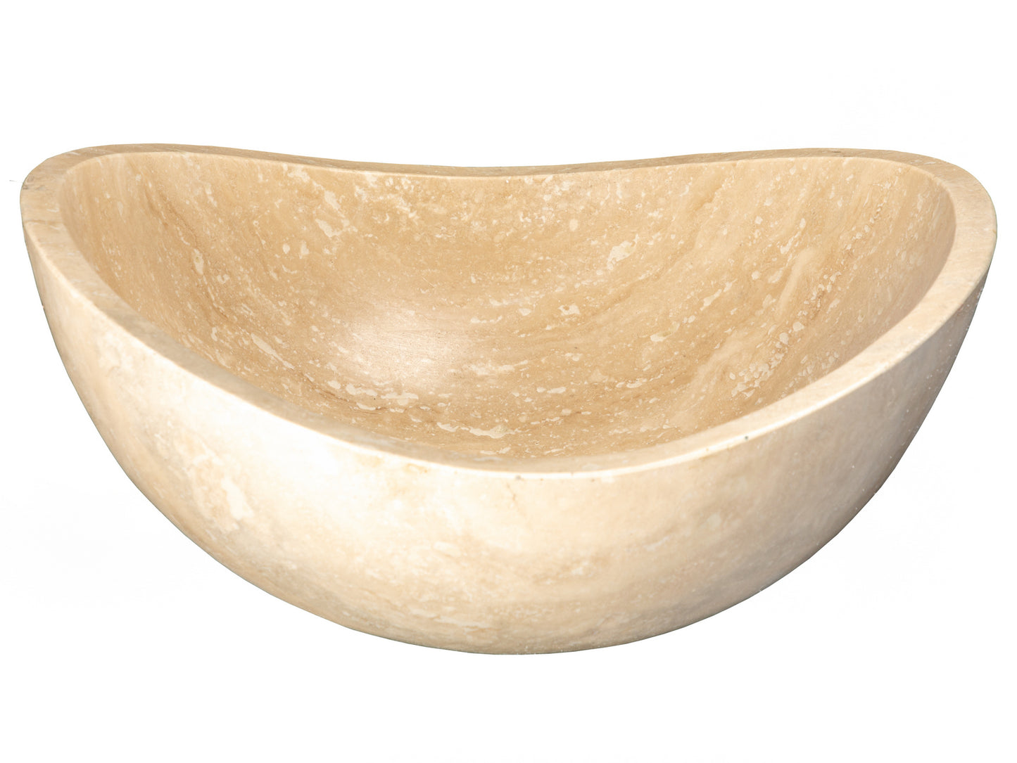 Small Canoe Vessel Sink - Beige Travertine