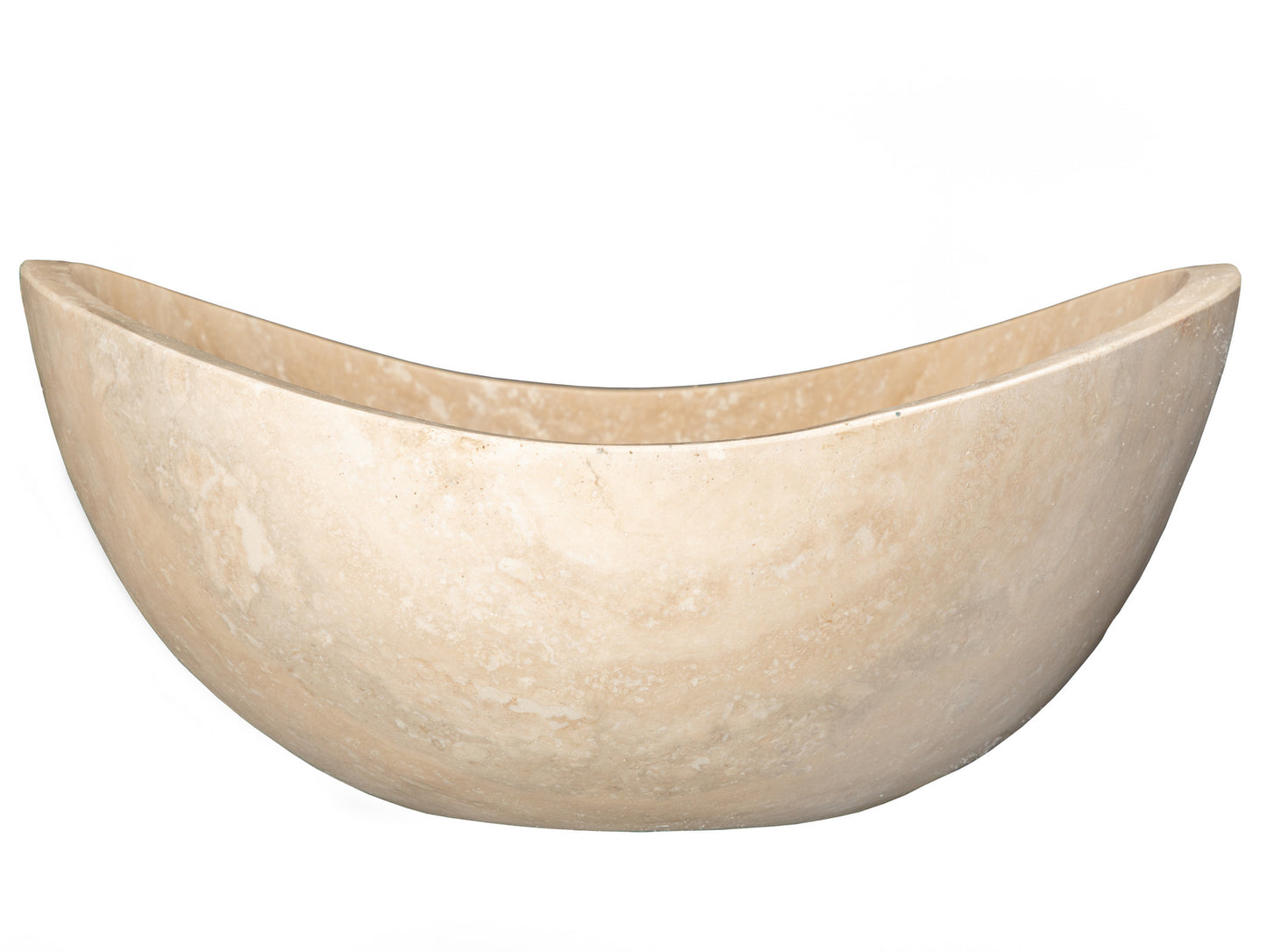 Small Canoe Vessel Sink - Beige Travertine