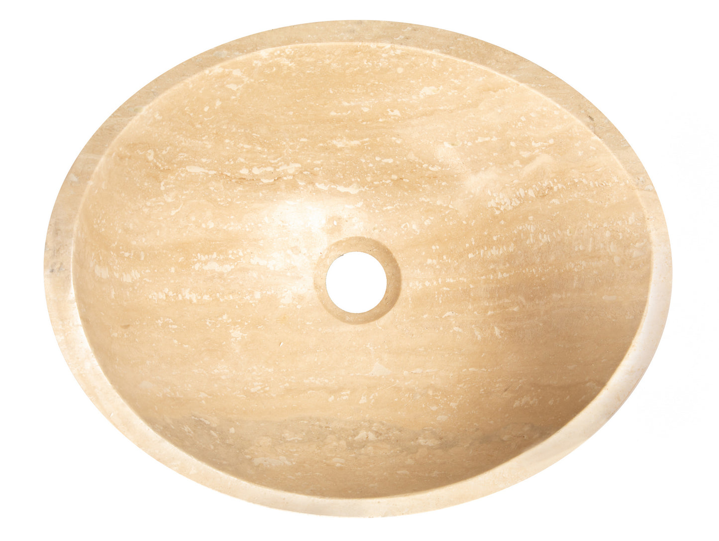 Small Canoe Vessel Sink - Beige Travertine