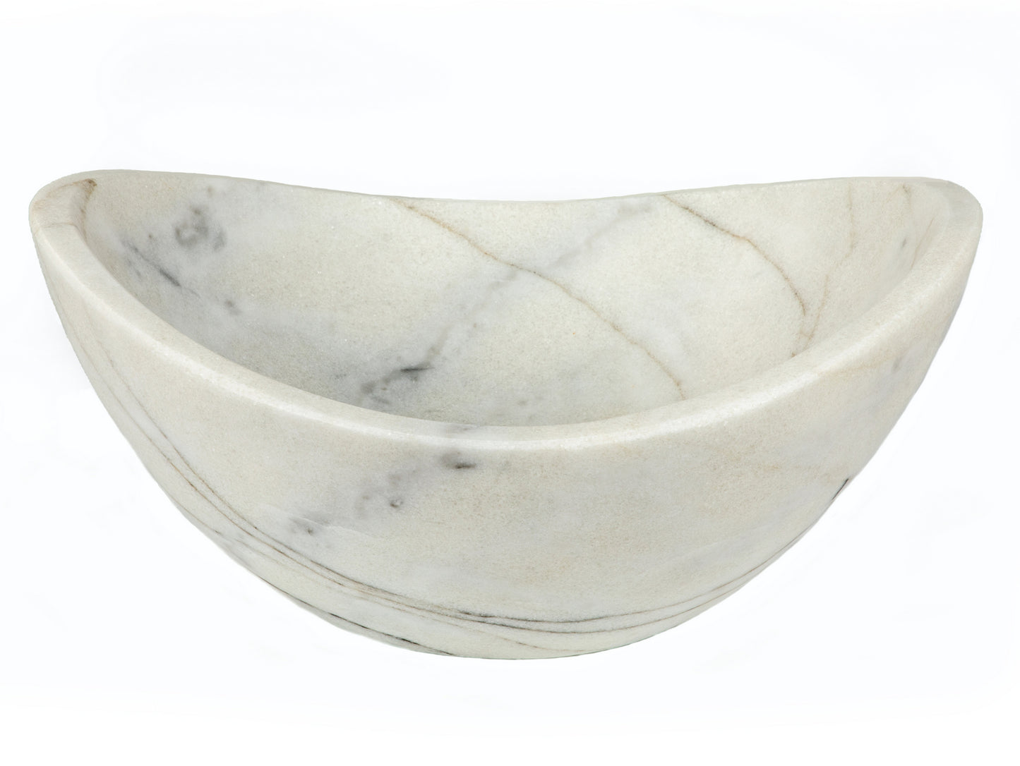 Small Canoe Vessel Sink - White Marble