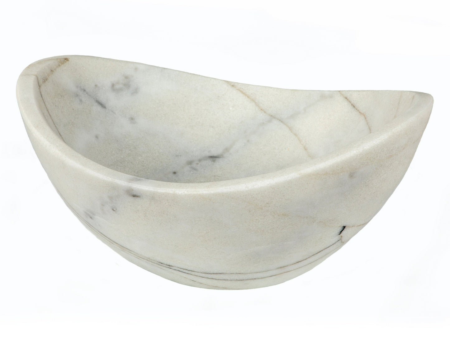 Small Canoe Vessel Sink - White Marble