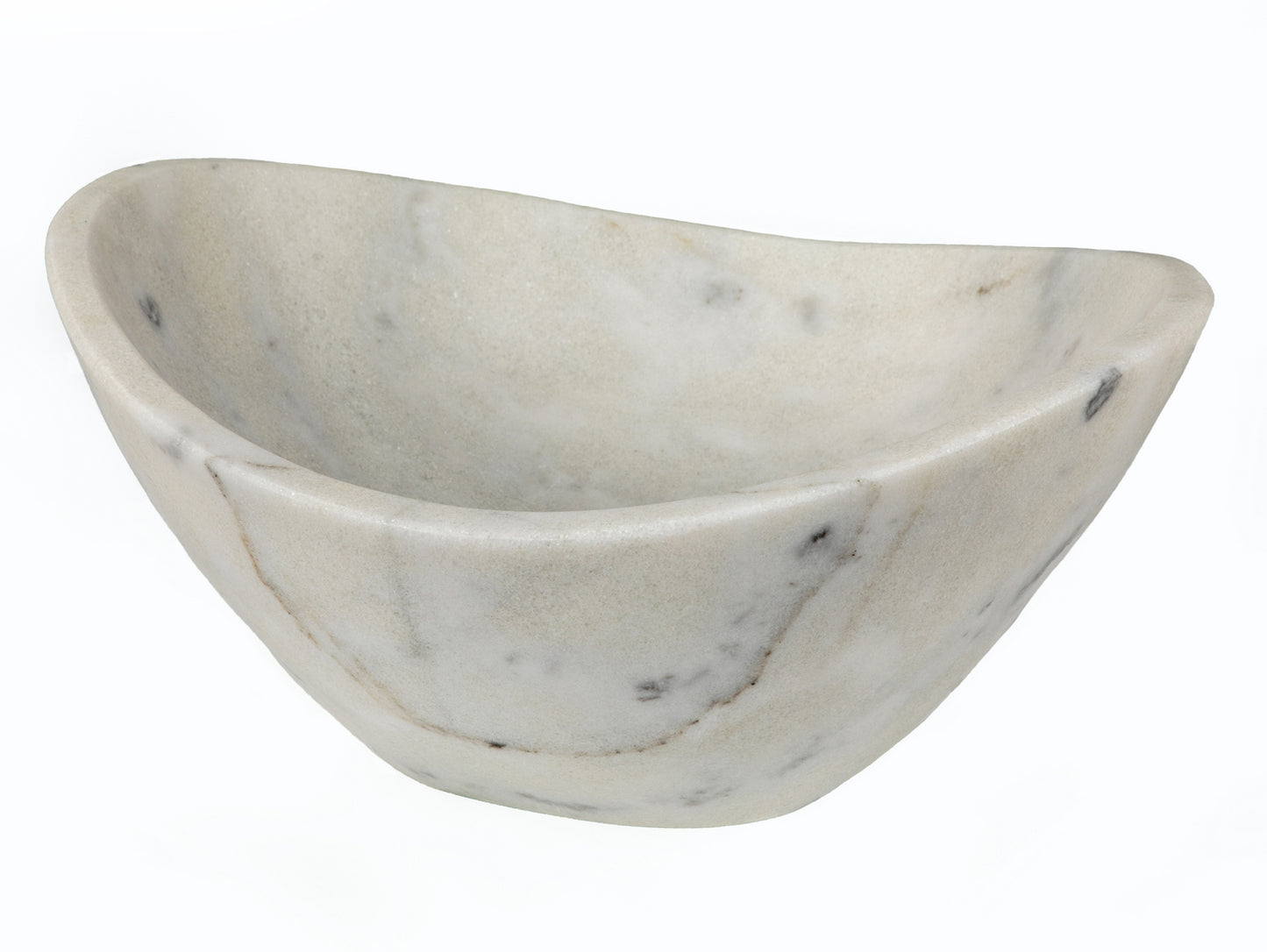 Small Canoe Vessel Sink - White Marble