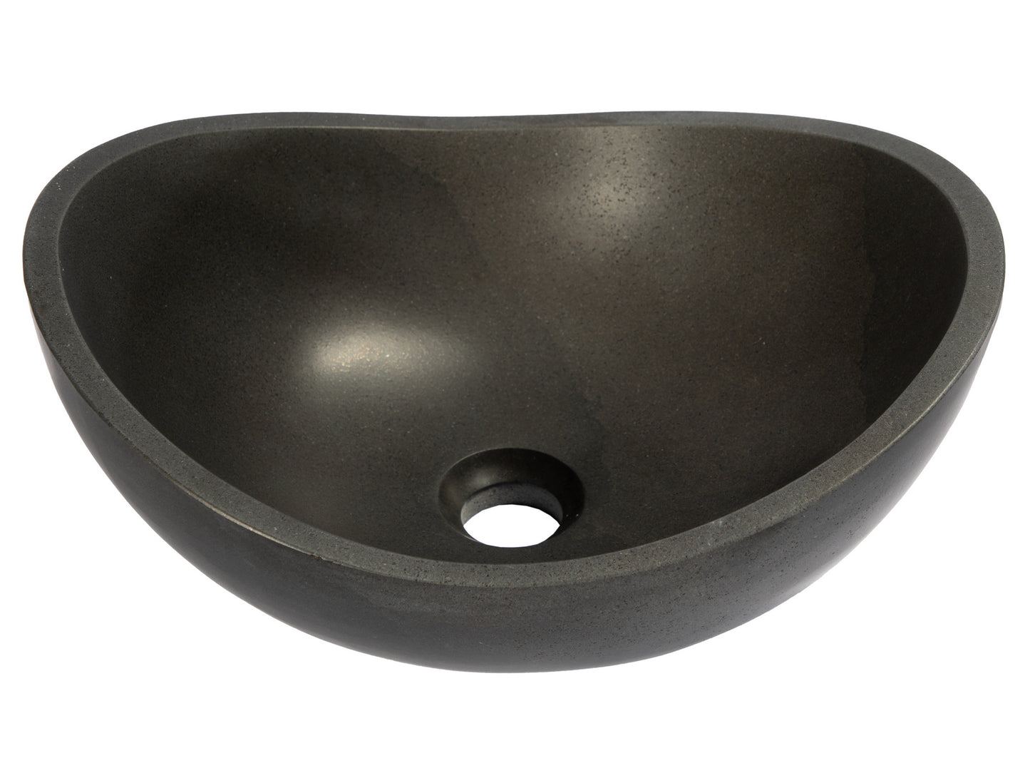 Small Canoe Vessel Sink - Lava Stone