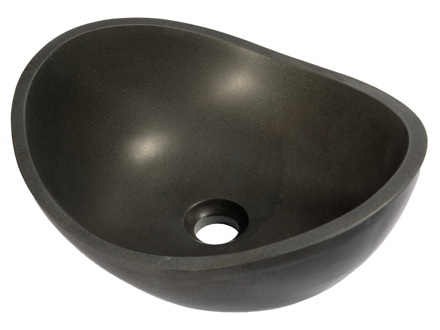 Small Canoe Vessel Sink - Lava Stone