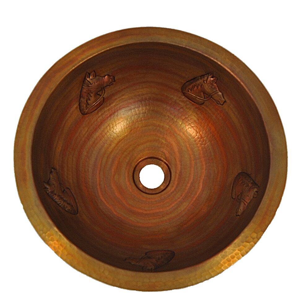 Fire Colored Copper Sink
