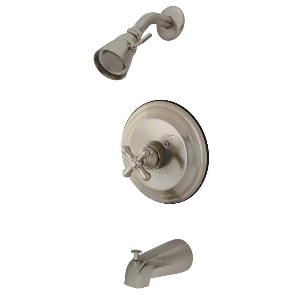 Water Saving Restoration Tub and Shower Faucet with Cross Handles