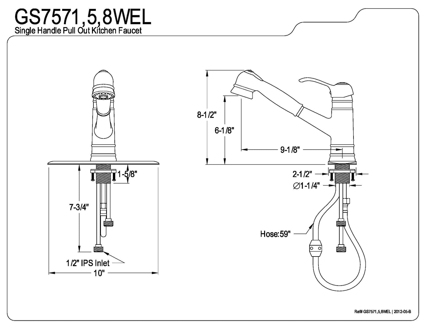 Single Handle Pull-Out Kitchen Faucet