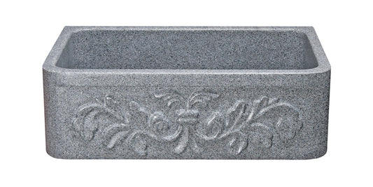 30" Mercury Granite Farmhouse Floral Front Kitchen Sink