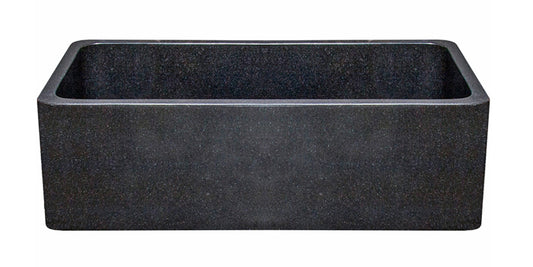 30" Black Granite Stone Farmhouse Sink