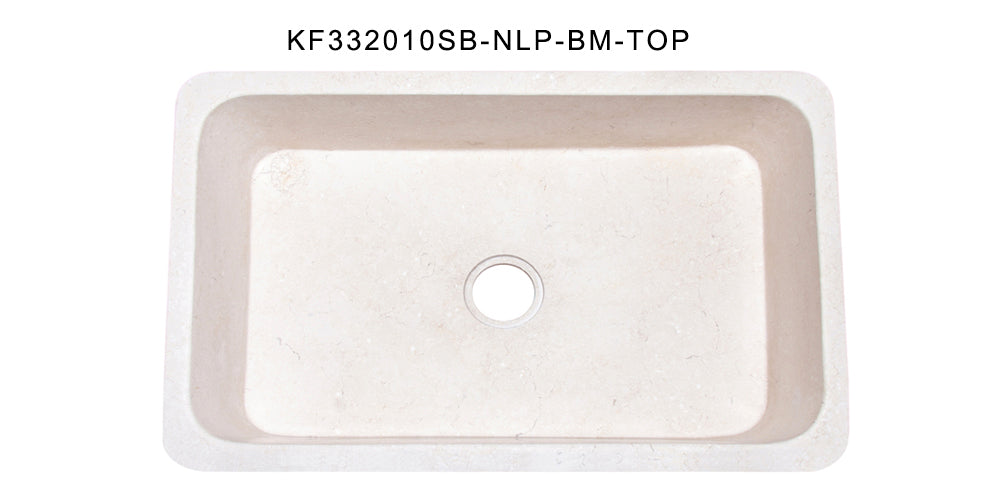 33" Beige Marble Farmhouse Sink
