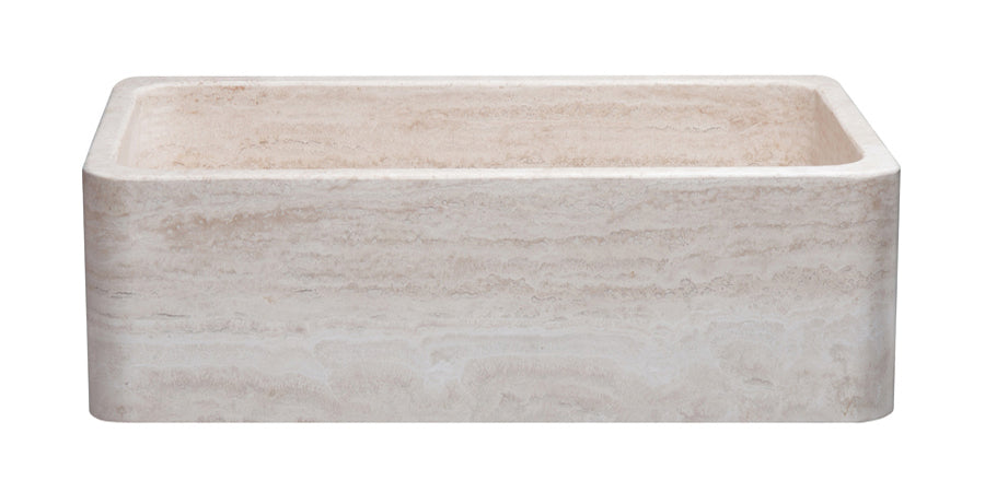 33" Travertine Apron Farmhouse Kitchen Sink