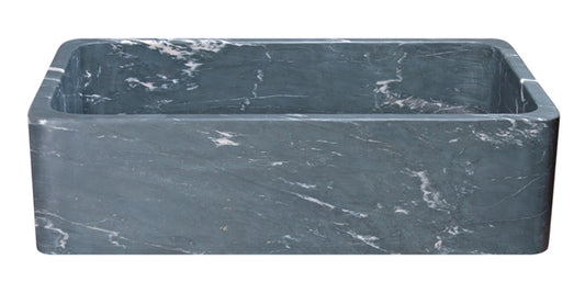36" Farmhouse Charcoal Soapstone Single Bowl Sink