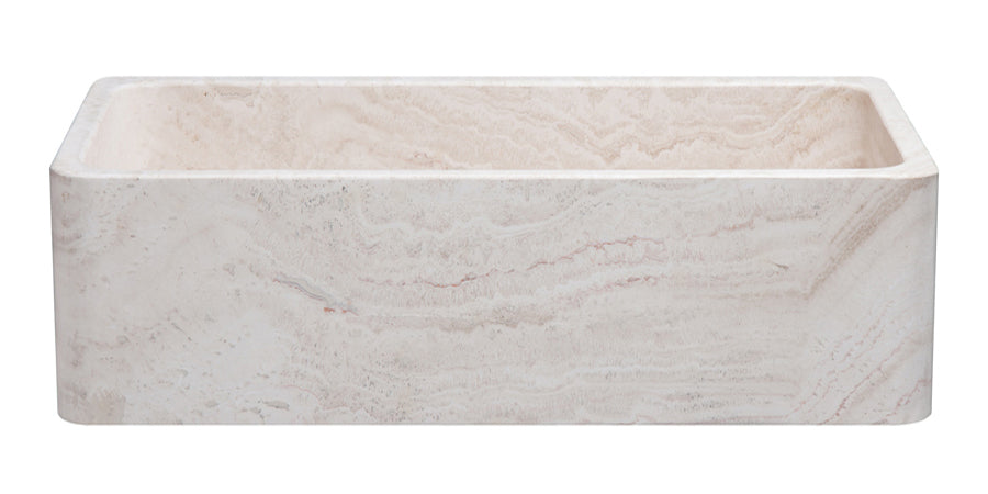 36" Travertine Single Bowl Farmhouse Sink